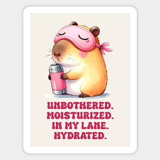 Unbothered Capybara Funny Magnet